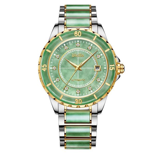 wristwatches jade watch automatic mechanical sapphire mirror hollow business men real classic gift male clock, Slivery;brown
wristwatches jade watch automatic mechanical sapphire mirror hollow business men real classic gift male clock, Slivery;brown