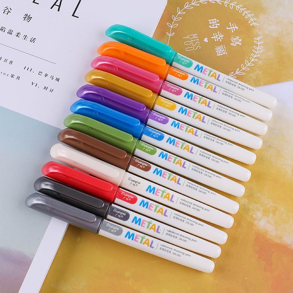 Metallic Marker Pens 8/12 Colors Art Markers Sheen Glitter Painting Pen Card Making DIY Photo Album Scrap booking
Metallic Marker Pens 8/12 Colors Art Markers Sheen Glitter Painting Pen Card Making DIY Photo Album Scrap booking