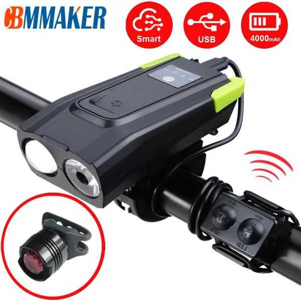 4000mah induction bicycle front light set usb rechargeable smart headlight with horn 800 lumen led bike lamp cycling
4000mah induction bicycle front light set usb rechargeable smart headlight with horn 800 lumen led bike lamp cycling