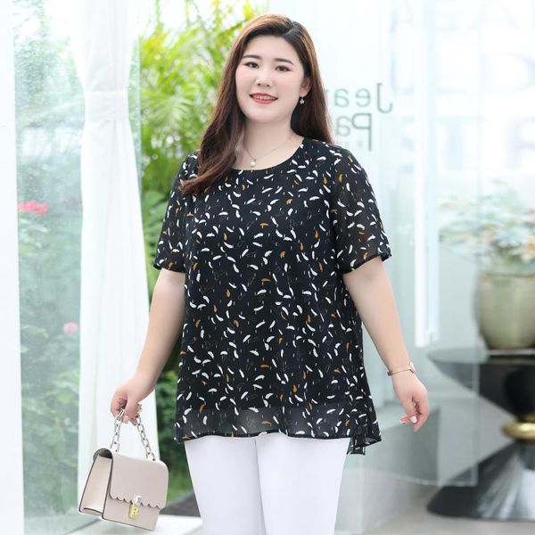 plus size t-shirt crushed floral chiffon shirts women short-sleeved summer 2021 blouse o-neck thin female clothes, Black
plus size t-shirt crushed floral chiffon shirts women short-sleeved summer 2021 blouse o-neck thin female clothes, Black
