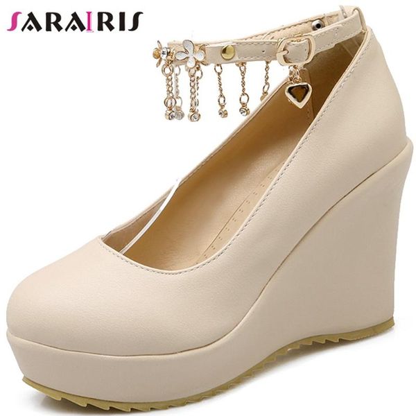dress shoes sarairis sweet girl spring pumps round toe platform ankle strap pearl crystal high wedges women party woman, Black
dress shoes sarairis sweet girl spring pumps round toe platform ankle strap pearl crystal high wedges women party woman, Black