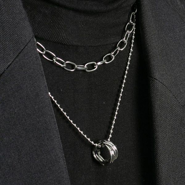 pendant necklaces hip silver color multi layered necklace 2021 trendy for women round circle charms chain choker jewelry
pendant necklaces hip silver color multi layered necklace 2021 trendy for women round circle charms chain choker jewelry