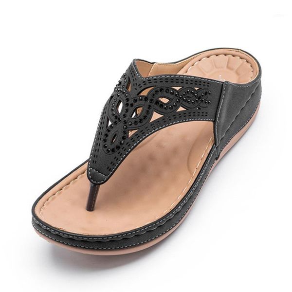 slippers 2021 soft bottom summer wedges women sandal black handmade retro crystal flip-flops sandalias mujer c1951
slippers 2021 soft bottom summer wedges women sandal black handmade retro crystal flip-flops sandalias mujer c1951