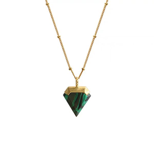 women necklace wedding dress designer jewelry malachite handstand triangle clavicle necklace europe and america fashion jewelry, Silver
women necklace wedding dress designer jewelry malachite handstand triangle clavicle necklace europe and america fashion jewelry, Silver