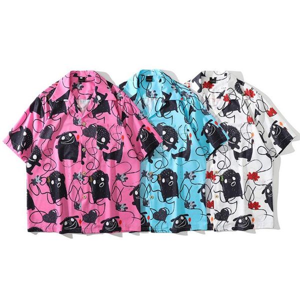 men's casual shirts men shirt short sleeve red white blue 2021 summer fashion loose trendy male thin cartoons student korean style s54, White;black
men's casual shirts men shirt short sleeve red white blue 2021 summer fashion loose trendy male thin cartoons student korean style s54, White;black