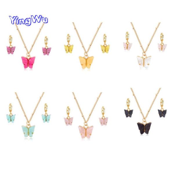 earrings & necklace acrylic butterfly pendant combination set japan and south korea sweet style alloy chain jewelry, Silver
earrings & necklace acrylic butterfly pendant combination set japan and south korea sweet style alloy chain jewelry, Silver
