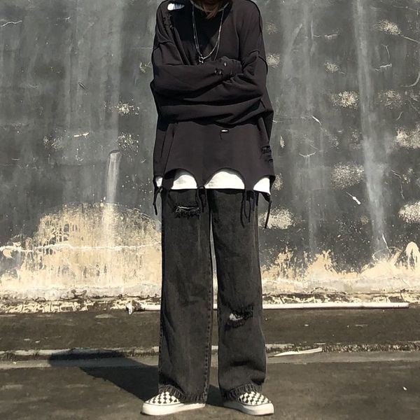 men's jeans ripped wide-leg fashion retro baggy harajuku men streetwear loose hip-hop hole straight denim trousers mens mu1m, Blue
men's jeans ripped wide-leg fashion retro baggy harajuku men streetwear loose hip-hop hole straight denim trousers mens mu1m, Blue