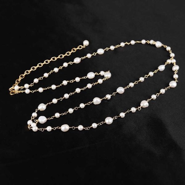 2021 brand fashion party for women vintage thick chain long belt gold color double pearls necklace belt party fine jewelry, Silver
2021 brand fashion party for women vintage thick chain long belt gold color double pearls necklace belt party fine jewelry, Silver