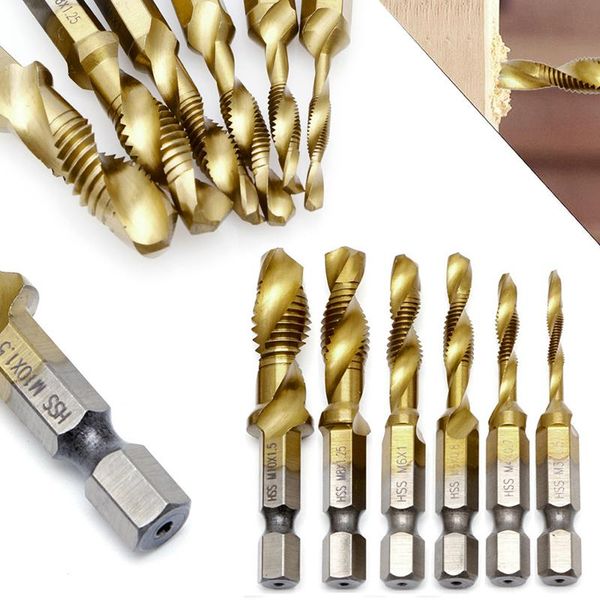 hand tools 1pc hex shank m3-m10 titanium plated hss screw thread metric tap drill bits 193b
hand tools 1pc hex shank m3-m10 titanium plated hss screw thread metric tap drill bits 193b