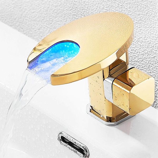 faucet led colors change bathroom mixer tap deck mounted wash sink single hole brass golden faucet
faucet led colors change bathroom mixer tap deck mounted wash sink single hole brass golden faucet