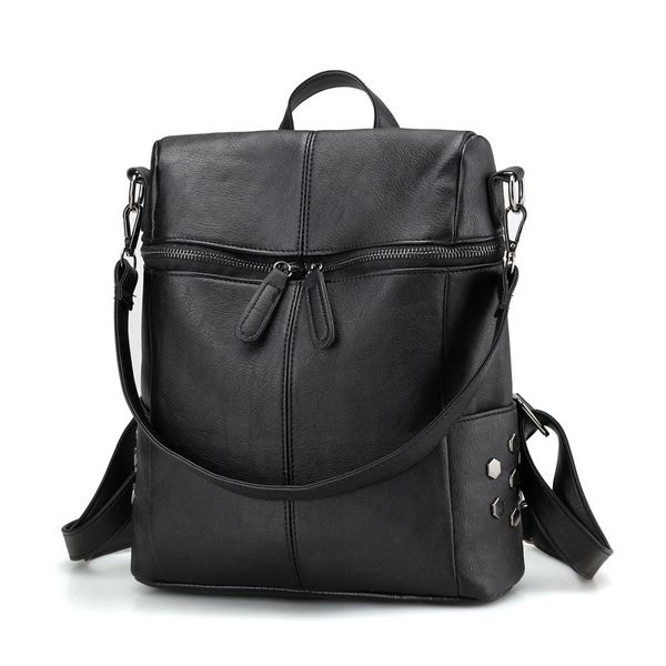 soft black small backpack female leather back pack women bag fashion rivet multifunction backbag trend womens bags 2020
soft black small backpack female leather back pack women bag fashion rivet multifunction backbag trend womens bags 2020