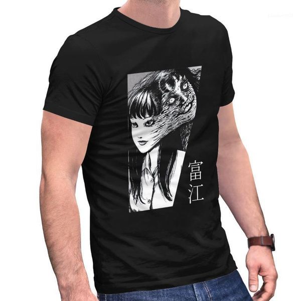 men's t-shirts junji tomie ito uzumaki t shirt men 100% cotton tshirt stylish streetwear t-shirt short sleeved harajuku horror manga an, White;black
men's t-shirts junji tomie ito uzumaki t shirt men 100% cotton tshirt stylish streetwear t-shirt short sleeved harajuku horror manga an, White;black