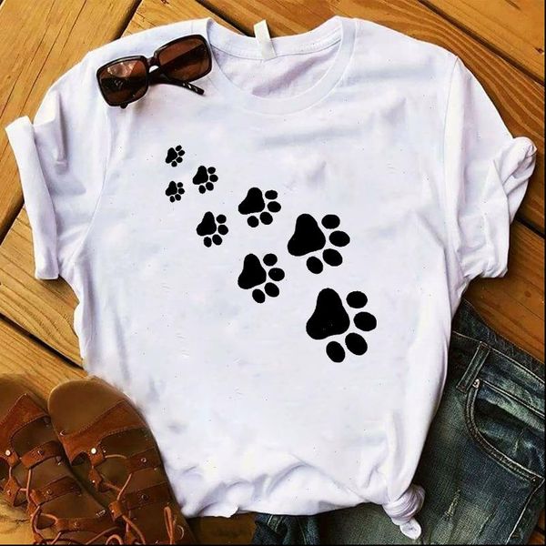 women lady t shirt dog paw printed tshirt ladies short sleeve tee shirt women female clothes graphic t shirt, White
women lady t shirt dog paw printed tshirt ladies short sleeve tee shirt women female clothes graphic t shirt, White