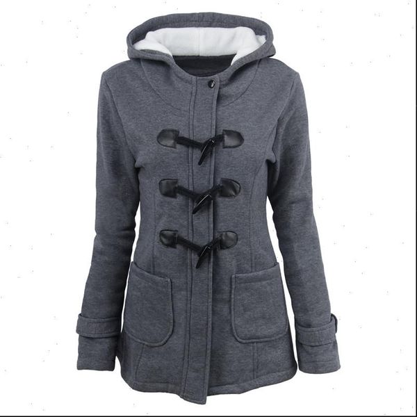6 color plus size 6xl jacket womens autumn winter horn buckle coat mid long hooded woolen jacket ladies wool blend overcoat, Black;brown
6 color plus size 6xl jacket womens autumn winter horn buckle coat mid long hooded woolen jacket ladies wool blend overcoat, Black;brown