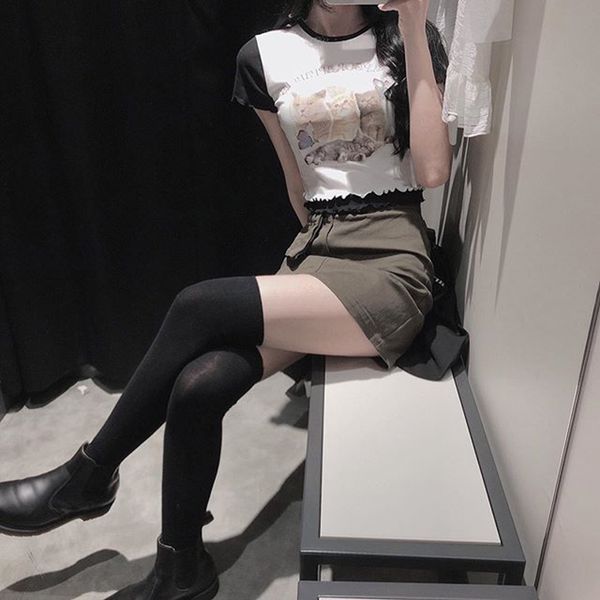streetwear slim splice short sleeve crop gothic women cat print short t-shirt female summer harajuku casual, White
streetwear slim splice short sleeve crop gothic women cat print short t-shirt female summer harajuku casual, White