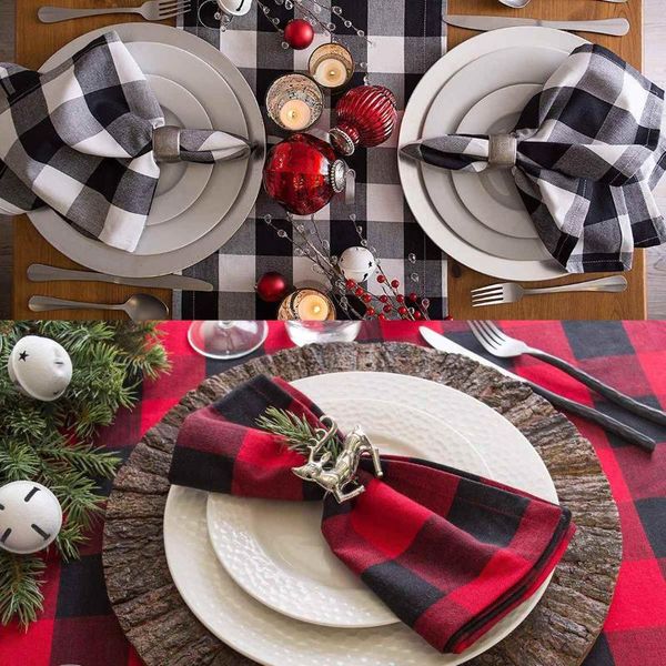 mats & pads 6pcs black white big plaid placemat kitchen accessories cotton flax cloth mat dining placemats mantel individual blue red
mats & pads 6pcs black white big plaid placemat kitchen accessories cotton flax cloth mat dining placemats mantel individual blue red