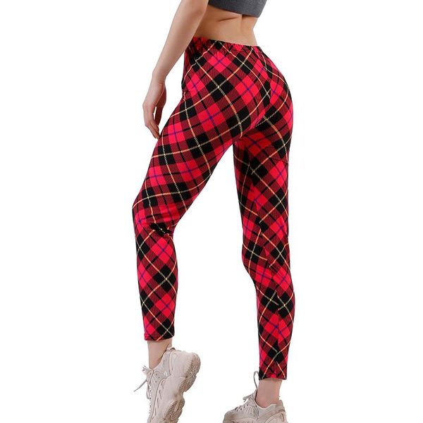 women's leggings ygyeeg grid print long trousers activities high waist sport women pants gym push up fitness red plaid clothing, Black 
women's leggings ygyeeg grid print long trousers activities high waist sport women pants gym push up fitness red plaid clothing, Black