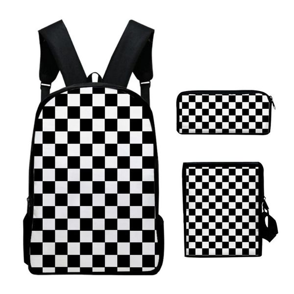 backpack black and white grid women men set/3pcs teenager boys girls schoolbag oxford waterproof travel lapbags
backpack black and white grid women men set/3pcs teenager boys girls schoolbag oxford waterproof travel lapbags