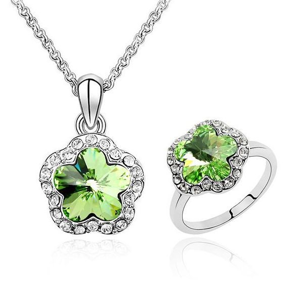 earrings & necklace elegant luxury crystals from jewelry set fashion flower austrian crystal ring bohemia women sets, Silver
earrings & necklace elegant luxury crystals from jewelry set fashion flower austrian crystal ring bohemia women sets, Silver