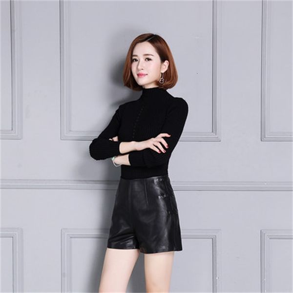 2021 new high waist thin sheep skin ks8 shorts eh1m, White;black