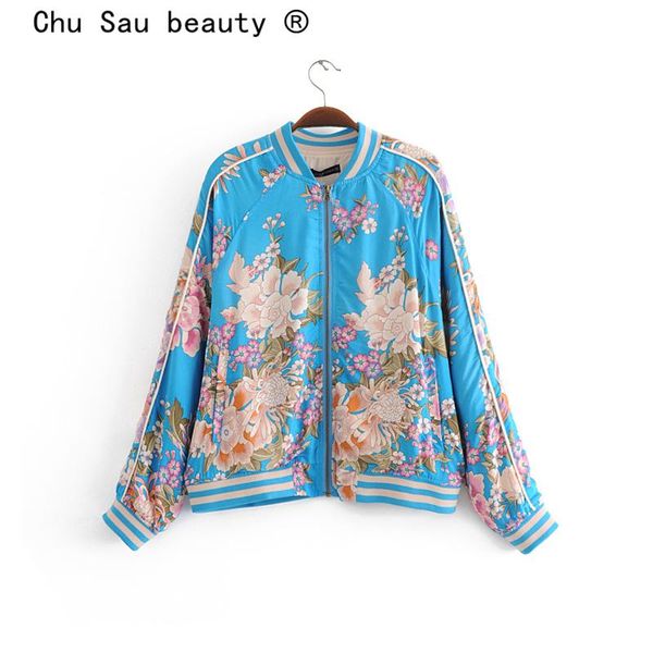women's jackets chu sau beauty casual chic floral print coat sweet style fashion zip-up jacket female beautiful autumn, Black;brown
women's jackets chu sau beauty casual chic floral print coat sweet style fashion zip-up jacket female beautiful autumn, Black;brown