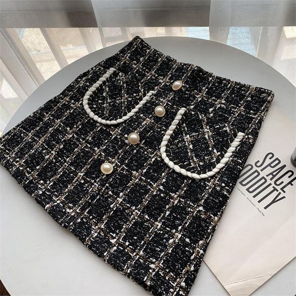 skirts sweet autumn winter women plaid tweed skirt cotton woolen high waist casual button a-line black lolita faldas mujer moda
skirts sweet autumn winter women plaid tweed skirt cotton woolen high waist casual button a-line black lolita faldas mujer moda