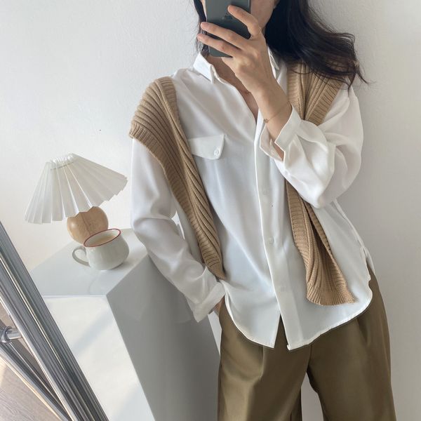 2021 down collar sleeve women chiffon blouses white shirt blusas roupa feminina outwear gafx
2021 down collar sleeve women chiffon blouses white shirt blusas roupa feminina outwear gafx