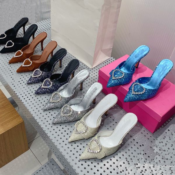 grace pointy heels slippers heart drill buckle rhinestone decoration sandals luxury designer high heel dress shoes womens big size heeled sl, Black
grace pointy heels slippers heart drill buckle rhinestone decoration sandals luxury designer high heel dress shoes womens big size heeled sl, Black