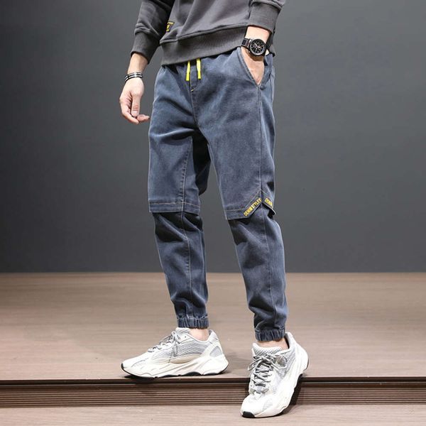 brand autumn and winter casual mens designer jeans for men's loose size small leg long korean fashion corset harem pants, Blue
brand autumn and winter casual mens designer jeans for men's loose size small leg long korean fashion corset harem pants, Blue
