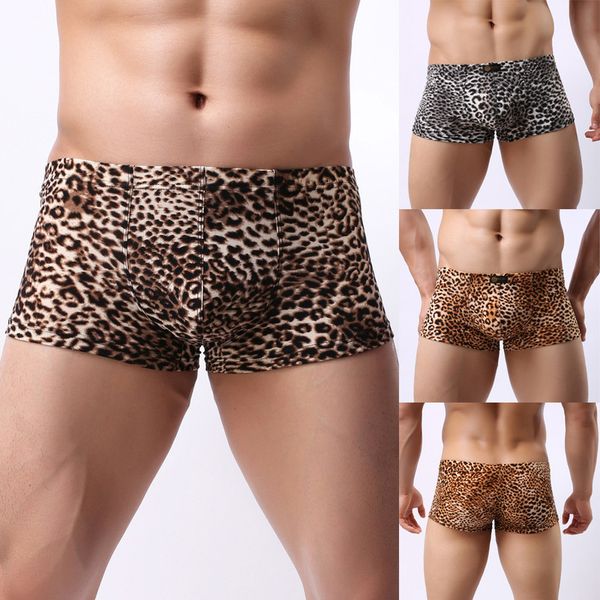 men new luipaardprint tail flat corner underwear men's leopard low waist sweat absorbent boxer panties meskie, Black;white
men new luipaardprint tail flat corner underwear men's leopard low waist sweat absorbent boxer panties meskie, Black;white