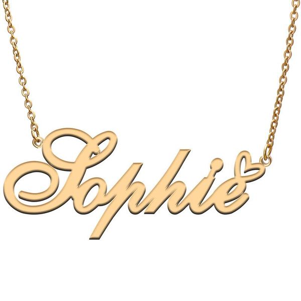 pendant necklaces sophie love heart name necklace personalized gold plated stainless steel collar for women girls friends birthday wedding g, Silver
pendant necklaces sophie love heart name necklace personalized gold plated stainless steel collar for women girls friends birthday wedding g, Silver