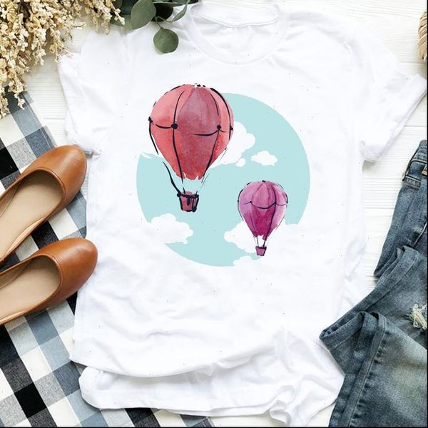 women lady cartoon balloon watercolor travel 90s trend print tshirt shirt clothes graphic female tee womens t shirt, White
women lady cartoon balloon watercolor travel 90s trend print tshirt shirt clothes graphic female tee womens t shirt, White