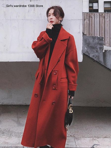 women's wool & blends woolen coat middle and long style, autumn winter 2021 korean version of loose temperament casual soft, Black
women's wool & blends woolen coat middle and long style, autumn winter 2021 korean version of loose temperament casual soft, Black