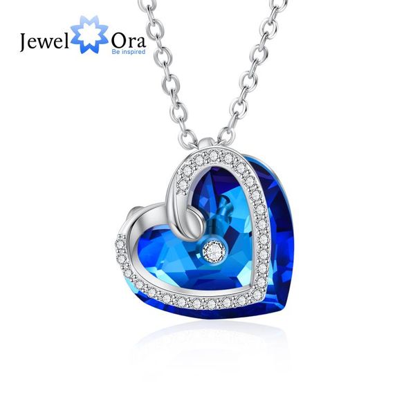 pendant necklaces jewelora classic heart blue crystal necklace silver color zirconia paved link chain for women accessories
pendant necklaces jewelora classic heart blue crystal necklace silver color zirconia paved link chain for women accessories