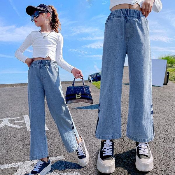 jeans spring teenage girls fashion split embroidery heart wide leg pants korean casual style kids autumn loose long trousers, Blue
jeans spring teenage girls fashion split embroidery heart wide leg pants korean casual style kids autumn loose long trousers, Blue