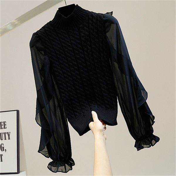sweet lotus leaf couture lantern sleeve goalpost collar fine knitted woman's sweater new upper tightrope pull femme ytd7, White;black
sweet lotus leaf couture lantern sleeve goalpost collar fine knitted woman's sweater new upper tightrope pull femme ytd7, White;black