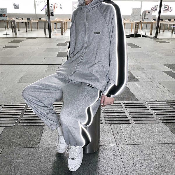 men's sports suit trendy reflective sports pants casual trousers autumn winter boy jacket coat black light gray clothing
men's sports suit trendy reflective sports pants casual trousers autumn winter boy jacket coat black light gray clothing