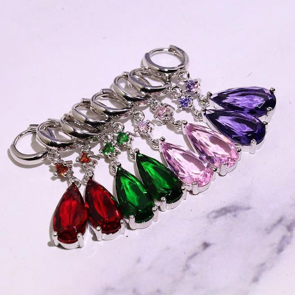dangle & chandelier earrings for fashion ladies party dating luxury heart color zircon female christmas gift royal blue, Silver
dangle & chandelier earrings for fashion ladies party dating luxury heart color zircon female christmas gift royal blue, Silver