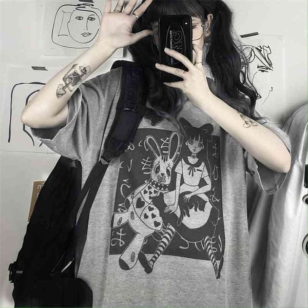 biggorange harajuku t shirt aesthetic gothic punk cartoon short sleeve o neck summer loose oversize streetwear tshirt 210722, White
biggorange harajuku t shirt aesthetic gothic punk cartoon short sleeve o neck summer loose oversize streetwear tshirt 210722, White