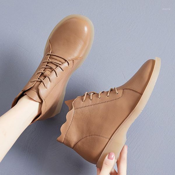 boots dm467 women 2021autumn winter genuine leather retro casual breathable comfortable lace-up ankle bota feminina1, Black
boots dm467 women 2021autumn winter genuine leather retro casual breathable comfortable lace-up ankle bota feminina1, Black