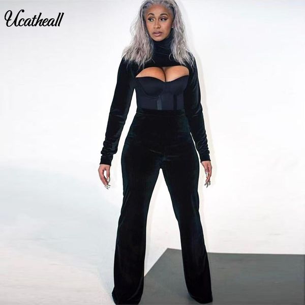 two piece dress velvet 2 set tracksuit women clothes solid zipper +wide leg pants suit casual outfits matching sets, White
two piece dress velvet 2 set tracksuit women clothes solid zipper +wide leg pants suit casual outfits matching sets, White