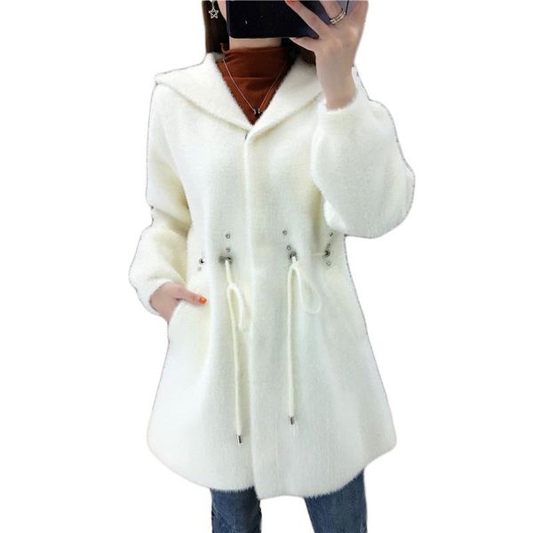 women's wool & blends woolen coat women loose 2021 winter fashion long belt plus size thick warmth hooded jackets feminina jd95, Black
women's wool & blends woolen coat women loose 2021 winter fashion long belt plus size thick warmth hooded jackets feminina jd95, Black