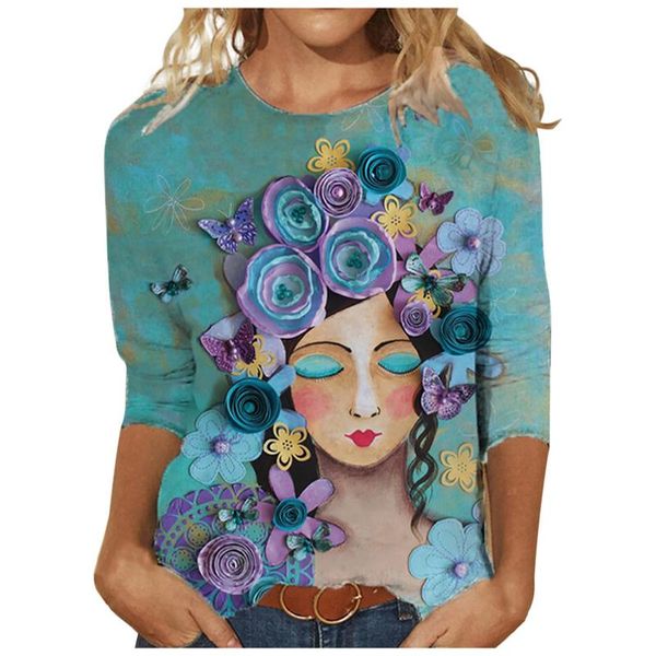 women's t-shirt t shirt women print color matching ladies long sleeve pullover camisetas larga mujer plus size tshirts, White
women's t-shirt t shirt women print color matching ladies long sleeve pullover camisetas larga mujer plus size tshirts, White