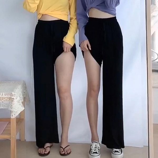 women's pants & capris ice silk wide-leg high waist loose drooping spring and autumn all-matching straight slimming draping mopping, Black;white
women's pants & capris ice silk wide-leg high waist loose drooping spring and autumn all-matching straight slimming draping mopping, Black;white