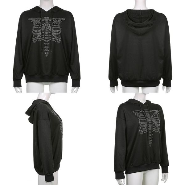 women's jackets women punk drawstring hoodies rhinestone breastbone long sleeve loose sweatshirt, Black;brown
women's jackets women punk drawstring hoodies rhinestone breastbone long sleeve loose sweatshirt, Black;brown