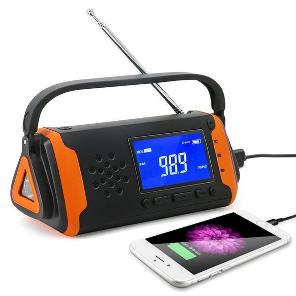 radio led screen hand cranked fm am wb portable solar charging aux speaker sos light mobile phone bank power supply
radio led screen hand cranked fm am wb portable solar charging aux speaker sos light mobile phone bank power supply