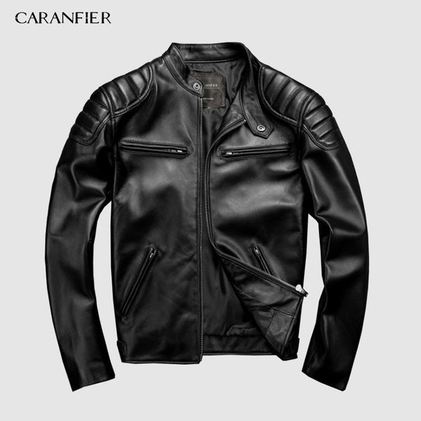 men's leather & faux caranfeir motor brand style vintage mens quality genuine jackets 100% natural sheepskin jacket coat, Black
men's leather & faux caranfeir motor brand style vintage mens quality genuine jackets 100% natural sheepskin jacket coat, Black