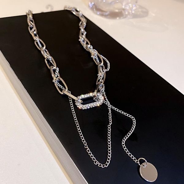 chains lovoacc cool bling rhinestones linked necklaces for women mujer double layered chunky cuban chain necklace accessories, Silver
chains lovoacc cool bling rhinestones linked necklaces for women mujer double layered chunky cuban chain necklace accessories, Silver