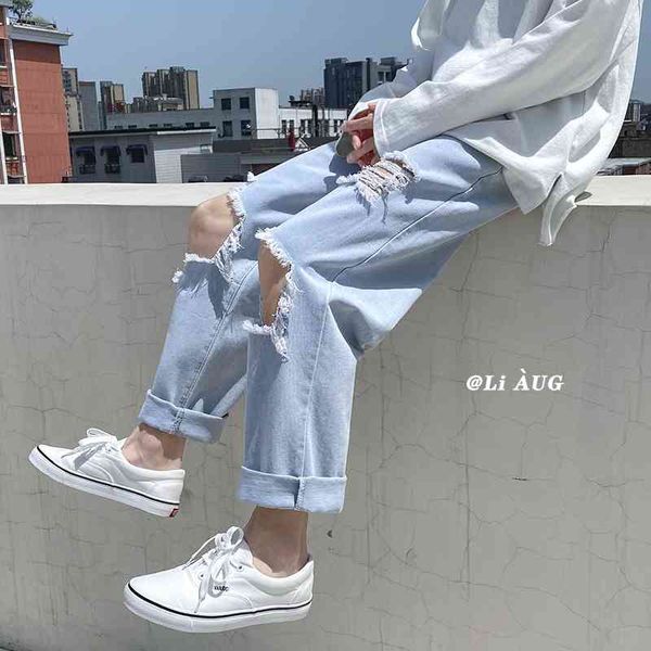 men's jeans hole pants summer fashion casual japanese denim s-2xl harajuku korean light blue 3c76
men's jeans hole pants summer fashion casual japanese denim s-2xl harajuku korean light blue 3c76
