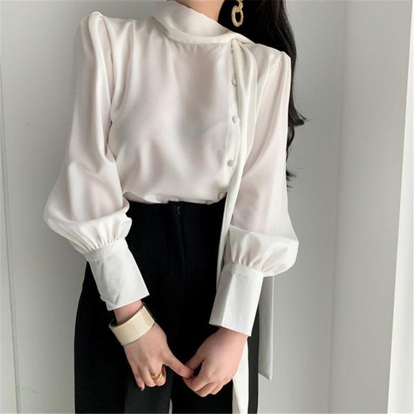 hzirip korean chic solid vintage minimalist polyester gentle lantern sleeves 2021 all match sweet elegance office lady fresh ol shirts, White
hzirip korean chic solid vintage minimalist polyester gentle lantern sleeves 2021 all match sweet elegance office lady fresh ol shirts, White